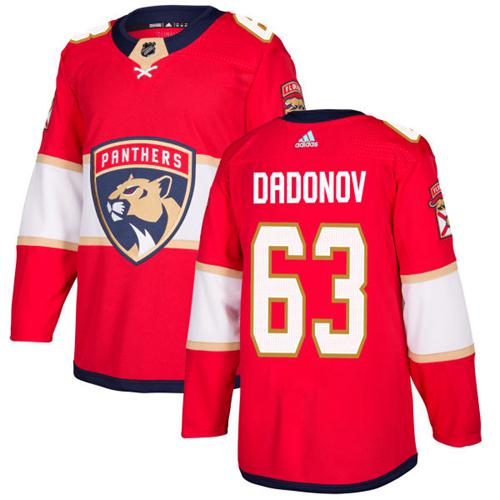 Adidas Panthers #63 Evgenii Dadonov Red Home Authentic Stitched NHL Jersey